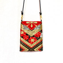 画像をギャラリービューアに読み込む, obi サコッシュ『黒赤×菊唐草』