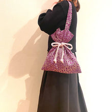 画像をギャラリービューアに読み込む, kimono結びバッグ『紫×梅尽くし』