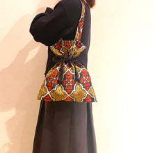 画像をギャラリービューアに読み込む, kimono結びバッグ『銘仙×幾何学』