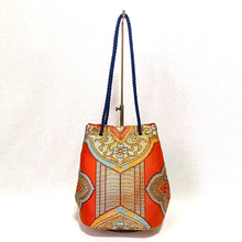 画像をギャラリービューアに読み込む, obi巾着バッグ『オレンジ×華紋』