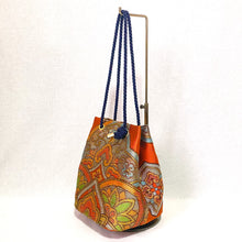 画像をギャラリービューアに読み込む, obi巾着バッグ『オレンジ×華紋』