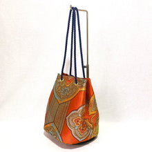 画像をギャラリービューアに読み込む, obi巾着バッグ『オレンジ×華紋』