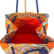 画像をギャラリービューアに読み込む, obi巾着バッグ『オレンジ×華紋』