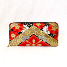 画像をギャラリービューアに読み込む, obi長財布『黒赤×菊唐草』