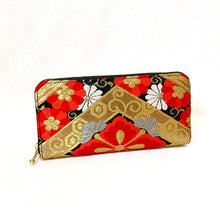 画像をギャラリービューアに読み込む, obi長財布『黒赤×菊唐草』