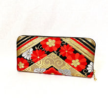 画像をギャラリービューアに読み込む, obi長財布『黒赤×菊唐草』