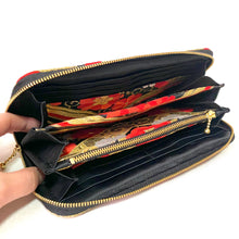 画像をギャラリービューアに読み込む, obi長財布『黒赤×菊唐草』