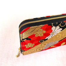 画像をギャラリービューアに読み込む, obi長財布『黒赤×菊唐草』
