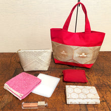 画像をギャラリービューアに読み込む, obiトートバッグ 『ピンク×菊尽くし』