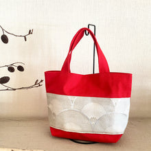 画像をギャラリービューアに読み込む, obiトートバッグ 『シルバー×青海波』