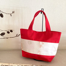 画像をギャラリービューアに読み込む, obiトートバッグ 『ピンク×菊尽くし』