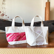 画像をギャラリービューアに読み込む, obiトートバッグ 『ピンク×斜紋』