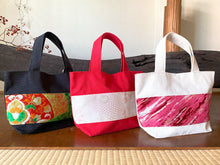 画像をギャラリービューアに読み込む, obiトートバッグ 『ピンク×斜紋』