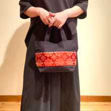 画像をギャラリービューアに読み込む, obiトートバッグ 『赤×華紋』