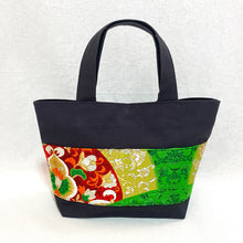 画像をギャラリービューアに読み込む, obiトートバッグ 『グリーン×変わり青海波』