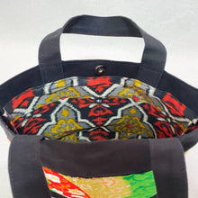 画像をギャラリービューアに読み込む, obiトートバッグ 『グリーン×変わり青海波』