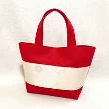 画像をギャラリービューアに読み込む, obiトートバッグ 『ピンク×菊尽くし』