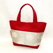 画像をギャラリービューアに読み込む, obiトートバッグ 『シルバー×青海波』