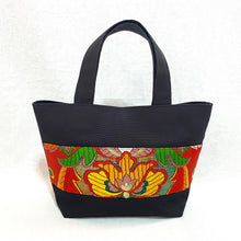 画像をギャラリービューアに読み込む, obiトートバッグ 『赤×花唐草』
