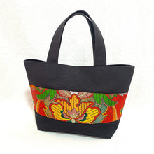画像をギャラリービューアに読み込む, obiトートバッグ 『赤×花唐草』
