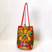画像をギャラリービューアに読み込む, obi巾着バッグ『赤×花唐草』