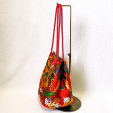 画像をギャラリービューアに読み込む, obi巾着バッグ『赤×花唐草』