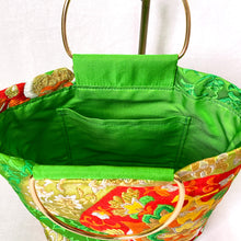 画像をギャラリービューアに読み込む, ringバッグ『グリーン×変わり青海波』