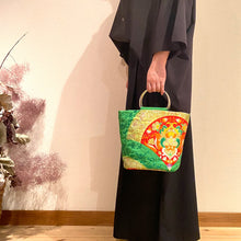 画像をギャラリービューアに読み込む, ringバッグ『グリーン×変わり青海波』