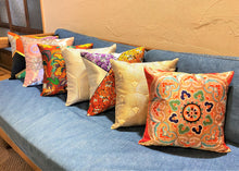 画像をギャラリービューアに読み込む, obiクッション『ゴールド×青海波』