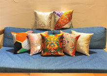 画像をギャラリービューアに読み込む, obiクッション『ゴールド×青海波』