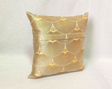 画像をギャラリービューアに読み込む, obiクッション『ゴールド×青海波』