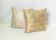 画像をギャラリービューアに読み込む, obiクッション『ゴールド×青海波』