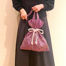 画像をギャラリービューアに読み込む, kimono結びバッグ『紫×梅尽くし』
