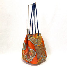 Load image into gallery viewer, obi drawstring bag ``Orange x Hanamon&#39;&#39;
