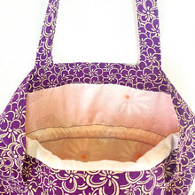 Load image into gallery viewer, kimono knotted bag “purple x plum”
