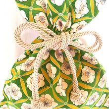 画像をギャラリービューアに読み込む, kimono結びバッグ『黄緑×梅』
