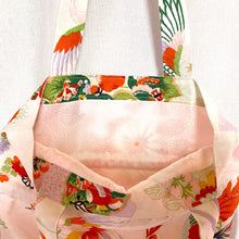 画像をギャラリービューアに読み込む, kimono結びバッグ『ピンク×花』
