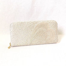 Load image into gallery viewer, obi long wallet &quot;Silver x Peacock Feather&quot;
