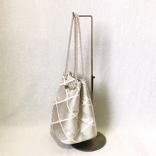 Load image into gallery viewer, obi drawstring bag &quot;Silver x Wakamatsu&quot;
